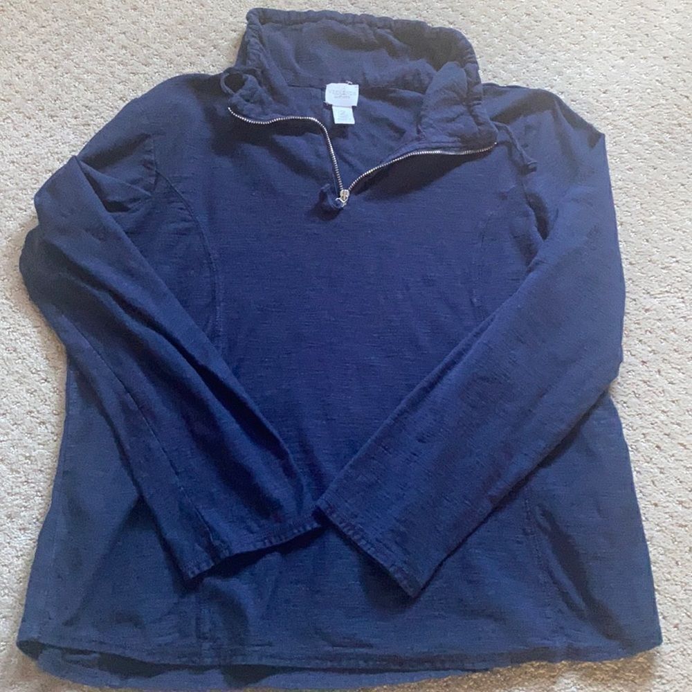 Weekends by Chico’s pullover. Size 2. Very good condition. Navy blue color
